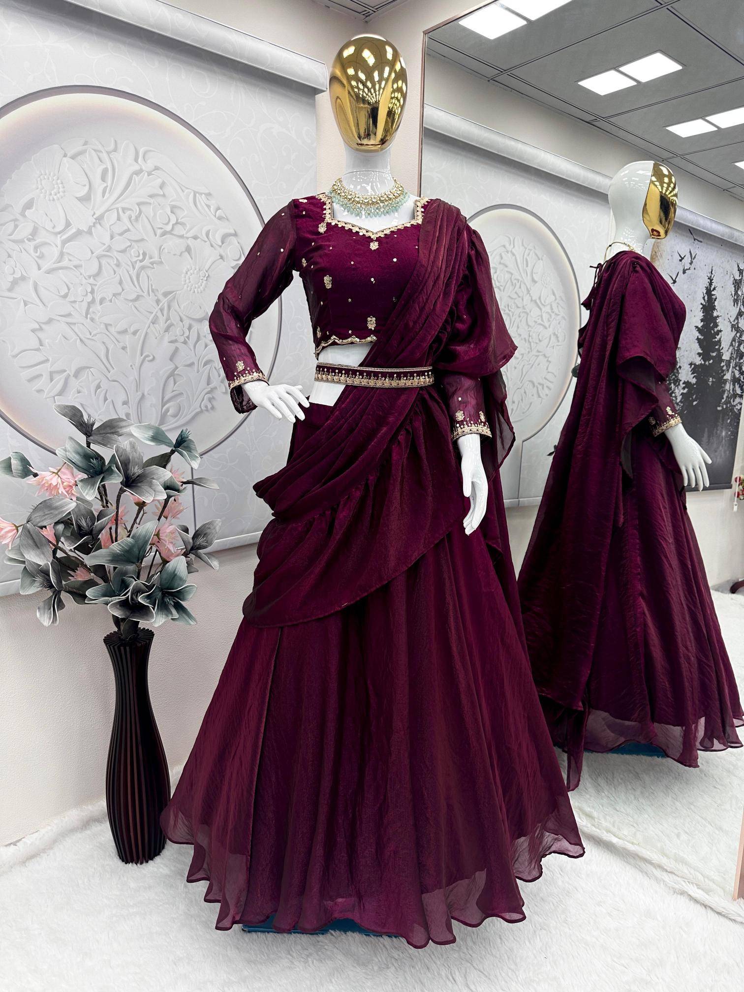 NEW Launching Designer Party Wear Fandy Silk Custom Lehenga choli vendors